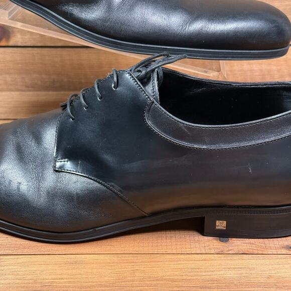 Louis Vuitton Black Leather Lace Up Derby Shoes Size 11 Dress Luxury Designer main image 15